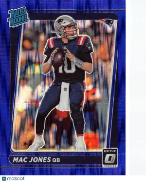 2021 Panini Donruss Optic Football Mac Jones Purple Shock Rookie #206 New England Patriots