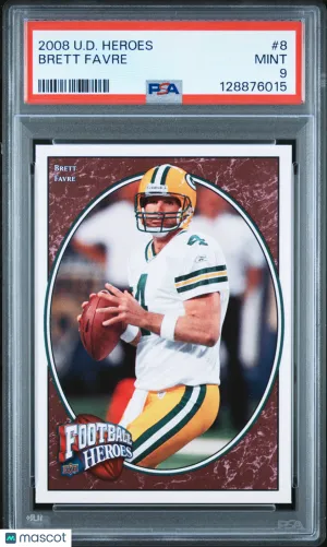 2008 Upper Deck Heroes Brett Favre #8 PSA 9