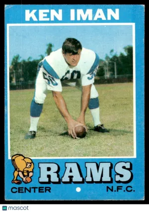 1971 Football Ken Iman #68