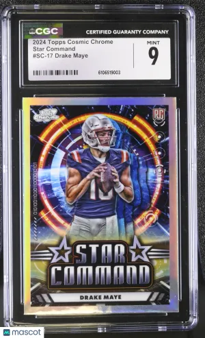 2024 Topps Cosmic Chrome Drake Maye Rookie Star Command #SC-17 CGC 9 New England Patriots
