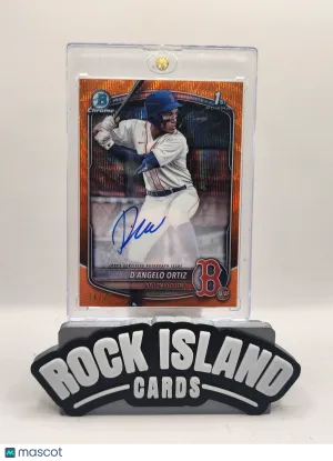 D'Angelo Ortiz 2024 Bowman Chrome 1st #CPA-DO Orange Shimmer Refractor /25 Auto