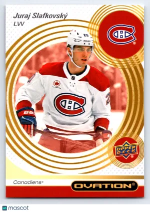 2026 Upper Deck Series 1 Hockey Ovation Juraj Slafkovský #OV-5 Gold