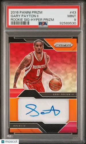 2016 Panini Prizm Rookie Signatures Gary Payton II Rookie SIG Hyper Prizm PSA 9