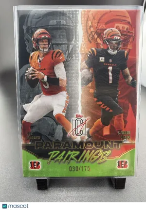2025 Topps Composite Paramount Pairings Joe Burrow Ja'Marr Chase #PP-14 Green /175