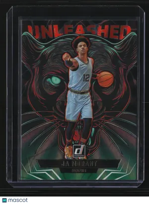 Ja Morant 2025 Panini Donruss Unleashed #2-Holo Green Laser