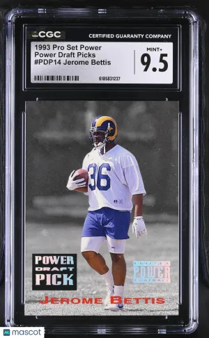 1993 Pro Set Power Jerome Bettis Rookie Power Draft Picks #PDP14 CGC 9.5 St. Louis Rams