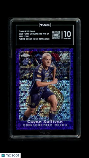 2025 Topps Chrome MLS Cavan Sullivan #NF-24 Purple Donut Holes Refractor TAG 10