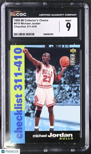 1995-96 Collector's Choice Michael Jordan Checklist 311-410 #410 CGC 9 Chicago Bulls