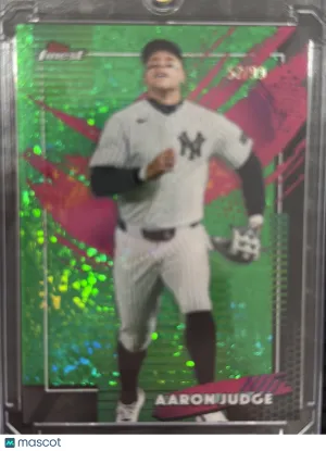 2026 Topps Finest Aaron Judge #299 Green Speckle Refractor /99