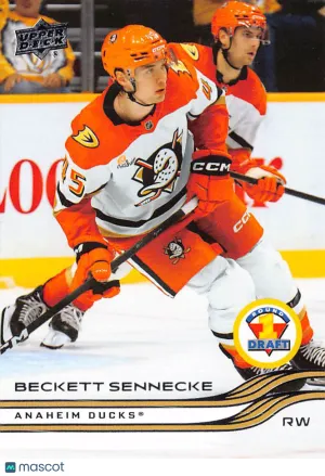 2025-26 Upper Deck Extended Series Beckett Sennecke Rookie #744 Anaheim Ducks