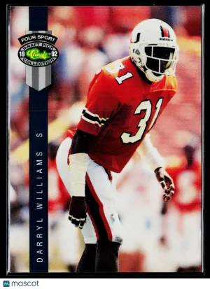 1992 Classic Four Sport Draft Pick Collection Darryl Williams #130