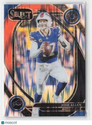 2024 Panini Select #225 Josh Allen Black & Red Prizm Shock front