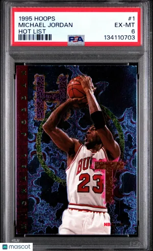 1995 Hoops Hot List Michael Jordan #1 PSA 6