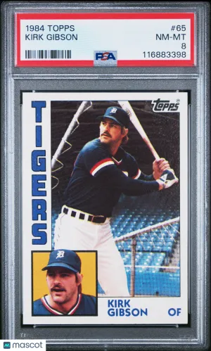 1984 Topps Kirk Gibson #65 PSA 8