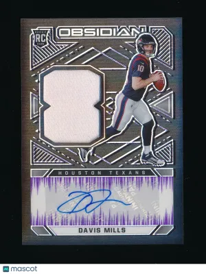 2021 Panini Obsidian Davis Mills #223 Electric Etch Purple Rookie