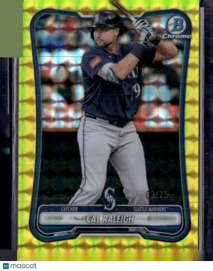 2026 Bowman Chrome Cal Raleigh #86 Yellow Geometric Refractor /75