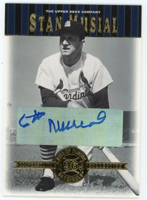 2001 Upper Deck Stan Musial Cooperstown Autograph with Stan the Man Hologram