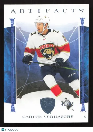 2022-23 Upper Deck Artifacts Carter Verhaeghe #35 Light Blue Steel SN