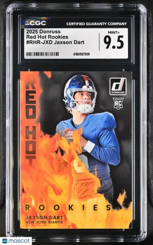2025 Donruss Jaxson Dart Red Hot Rookies #RHR-JXD CGC 9.5 New York Giants