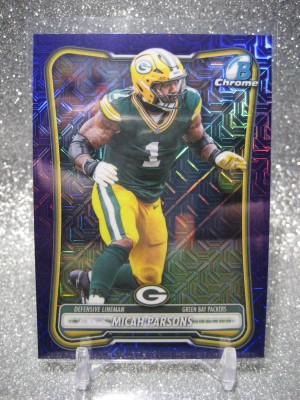 2026 Bowman Micah Parsons Purple Mojo 51/75 Packers #BCV-39