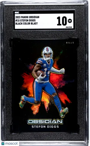 2023 Panini Obsidian Stefon Diggs #10 Black Color Blast Insert SGC 10
