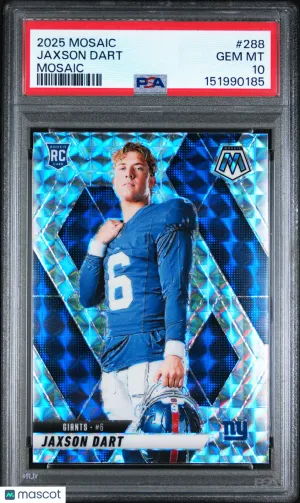 2025 Panini Mosaic Jaxson Dart #288 PSA 10