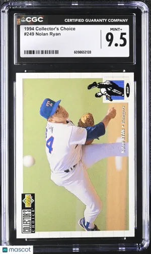 1994 Collector's Choice Nolan Ryan #249 CGC 9.5 Texas Rangers