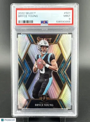 2022 Panini Select Bryce Young #501 Silver Prizm Parallel/Variety Rookie Base Set PSA 9