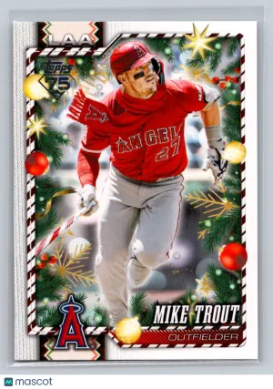 2026 Topps Holiday SP Scarf Mike Trout #H84 Short Print Los Angeles Angels