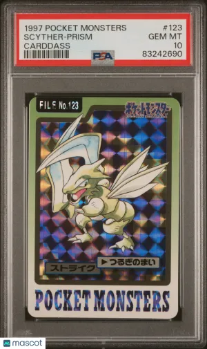 1997 Pocket Monsters Carddass Scyther-Prism #123 PSA 10.. 1 of 46 10 population
