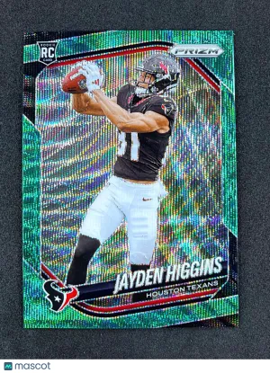 2025 Panini Prizm 376 Jayden Higgins Green Wave Houston Texans