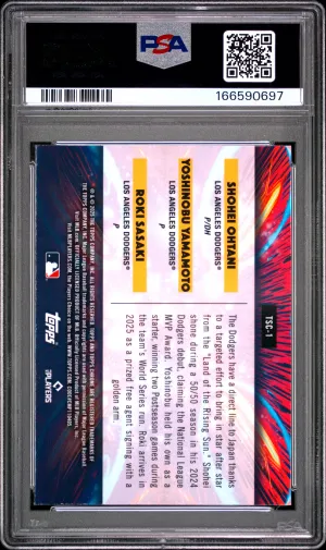 2025 Topps Cosmic Chrome Triple Star Clusters Ohtani Sasaki Yamamt #1 back