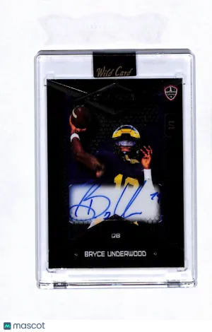 2024 Wild Card Alumination Michigan Wolverines Bryce Underwood #ABC-BU Black Auto Football Card