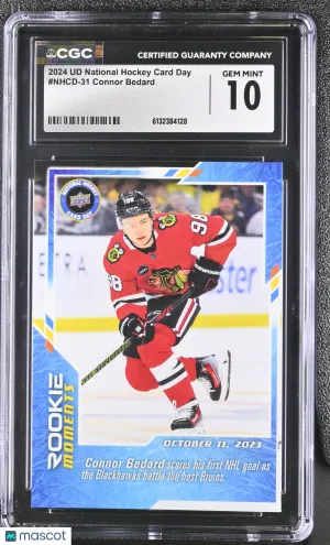 2024 UD Nat'l Hockey Card Day Connor Bedard Rookie #NHCD-31 CGC 10 Chicago Blackhawks