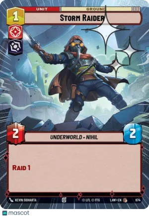 Star Wars: Unlimited A Lawless Time Storm Raider Hyperspace Foil #674