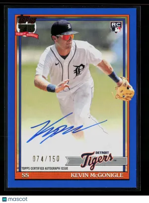 2026 Topps Kevin McGonigle #91AU-KM Blue 074/150 RC Auto