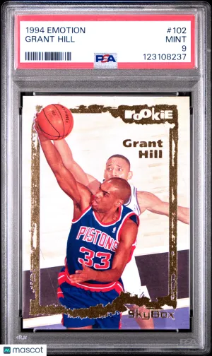 1994 E-Motion Grant Hill #102 Rookie PSA 9