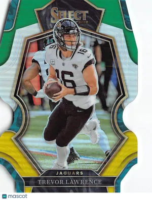 2023 Panini Select Trevor Lawrence Green / Yellow Die-Cut #145 Jacksonville Jaguars