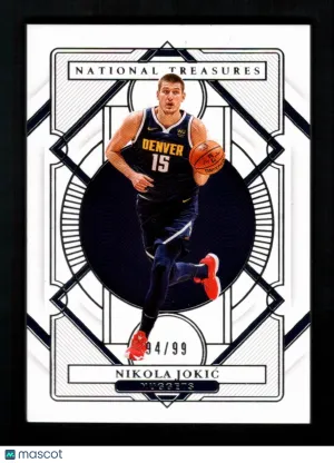 Nikola Jokić 2020-21 Panini National Treasures #2 Silver /99 Denver Nuggets