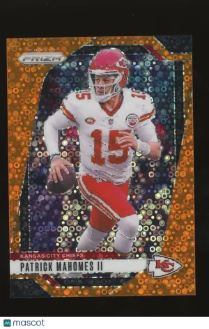 Patrick Mahomes II 2024 Panini Prizm No Huddle #138 Orange Disco Kansas City Chiefs