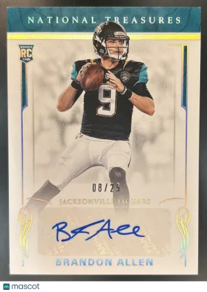 National Treasures Brandon Allen Base Holo Silver #173 Jacksonville Jaguars