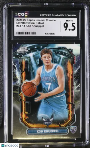 2025-26 Topps Cosmic Chrome Kon Knueppel Rookie Extraterrestrial Talent #ET-14 CGC 9.5 Charlotte Hornets