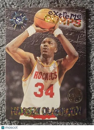 1995 Topps Stadium Club #110 Hakeem Olajuwon Extreme Corps Blue Members Only