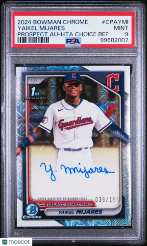 2024 Bowman Chrome Prospect Auto Yaikel Mijares Hta Choice /150 PSA 9