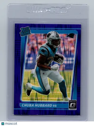 2021 Panini Donruss Optic Chuba Hubbard #225 Purple Shock