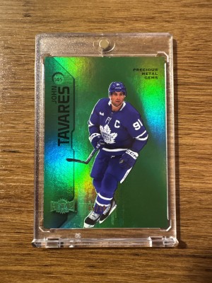 2023-24 Skybox Metal Universe John Tavares Green Precious Metal Gems PMG /10 #45