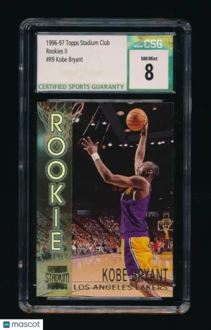 1996-97 Topps Stadium Club Kobe Bryant #9 Rookie Insert CSG 8