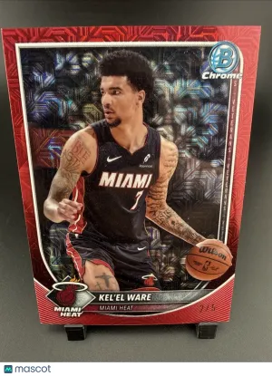 2025 Bowman Kel’el Ware #BCV-90 Red Refractor /5 Short Print