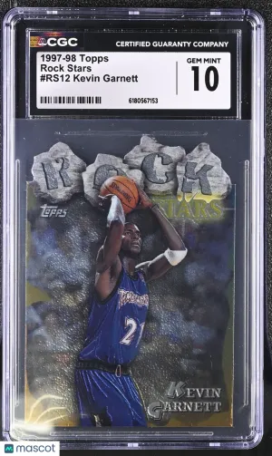 1997-98 Topps Kevin Garnett Rock Stars #RS12 CGC 10 Minnesota Timberwolves