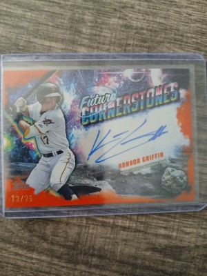2025 Topps Pro Debut Konnor Griffin Future Cornerstones Orange Autograph /25